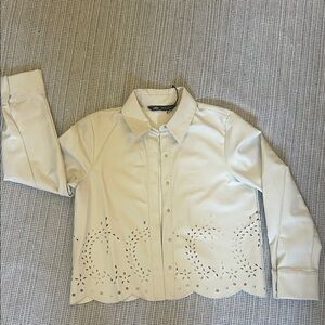 Zara Cream Cutout Blazer